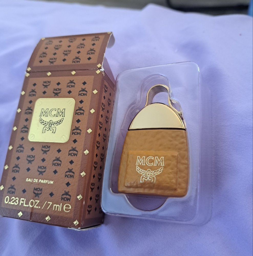 MCM Gold and Brown Mini Purse Charm/ Mini Mist- NIB